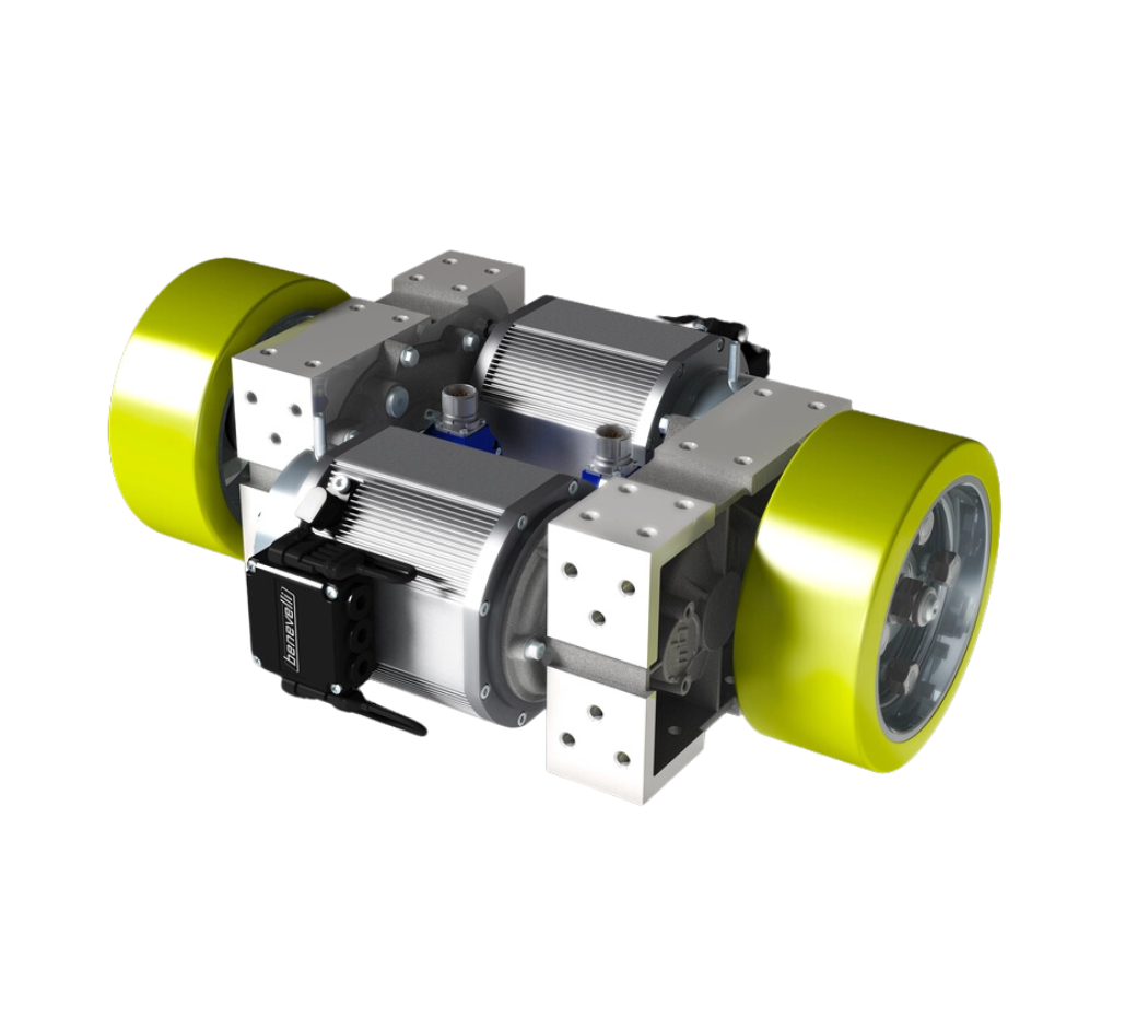 This is an image of the DD1 PLUS Polyurethane wheel drive manufactured by e-comer