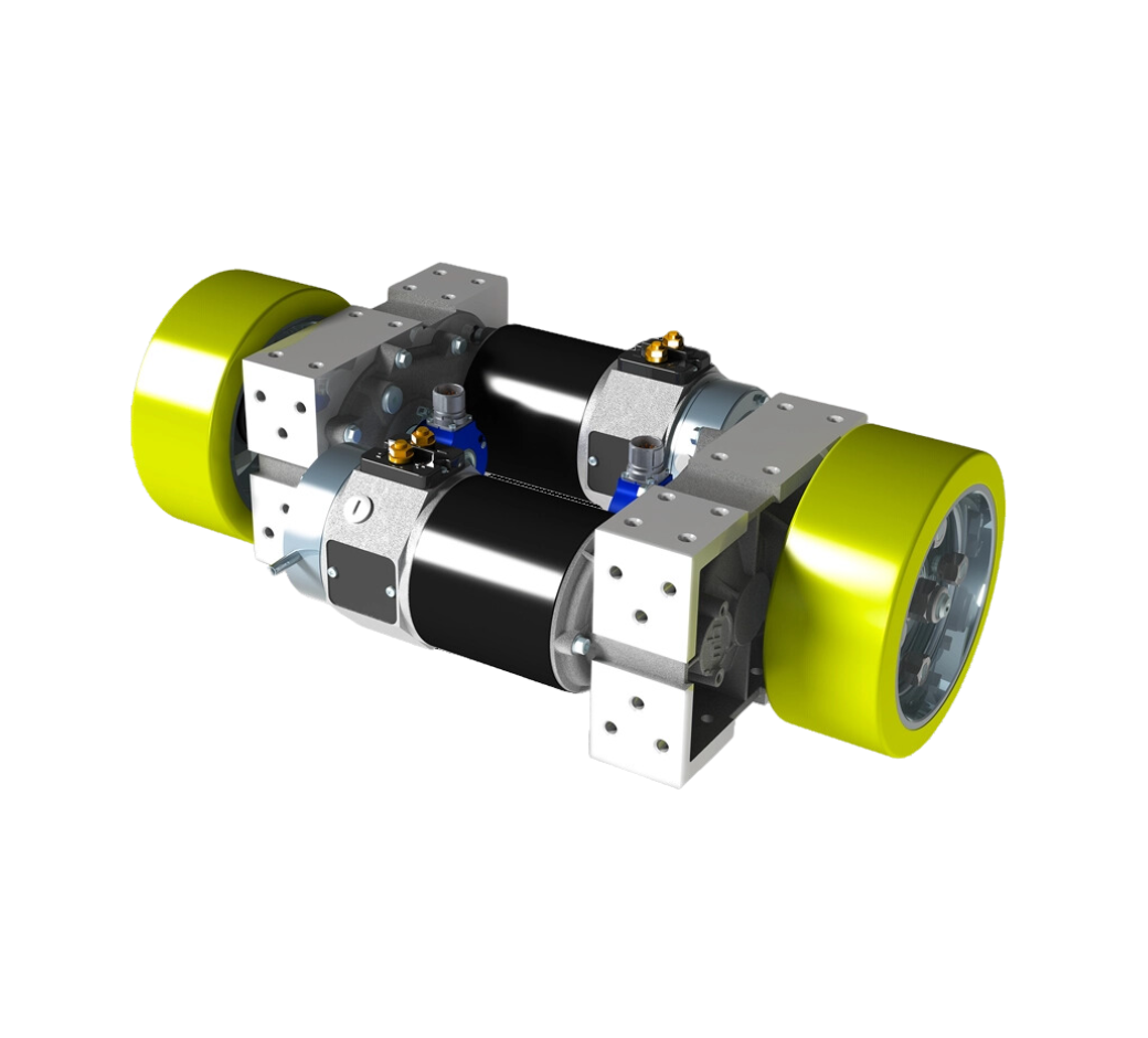 This is an image of the DD1 Polyurethane wheel drive manufactured by e-comer