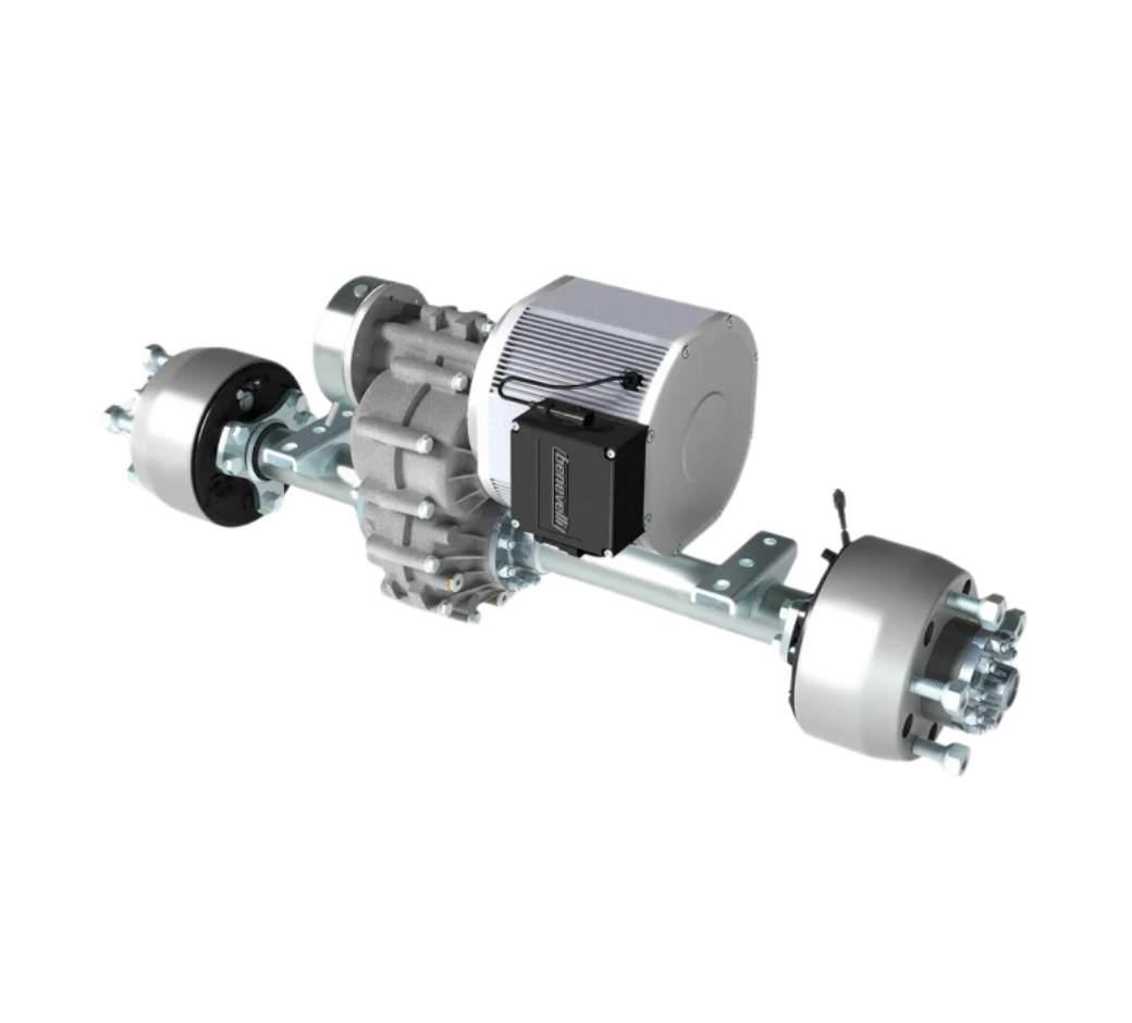 This is an image of the TX2 PLUS Drum Brake version electric trans-axle manufactured by e-comer