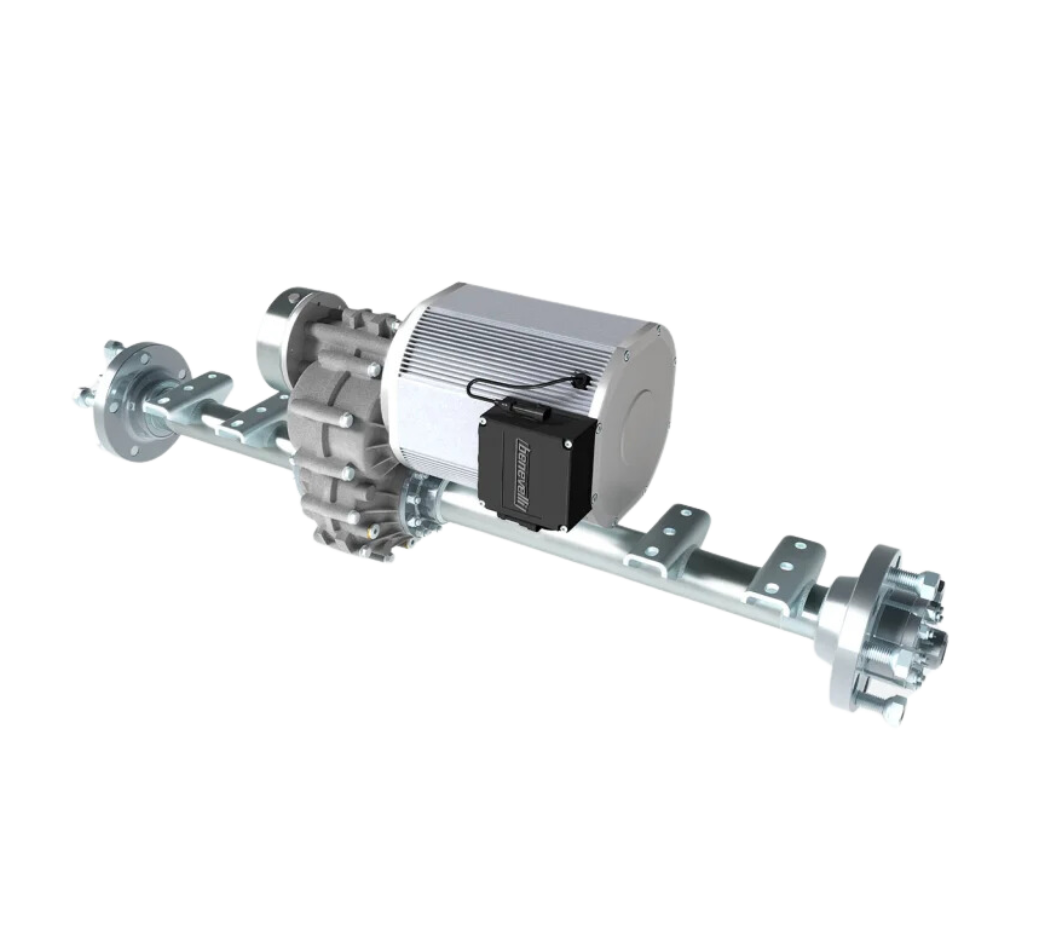 This is an image of the TX2 PLUS Wheel Hub version electric trans-axle manufactured by e-comer