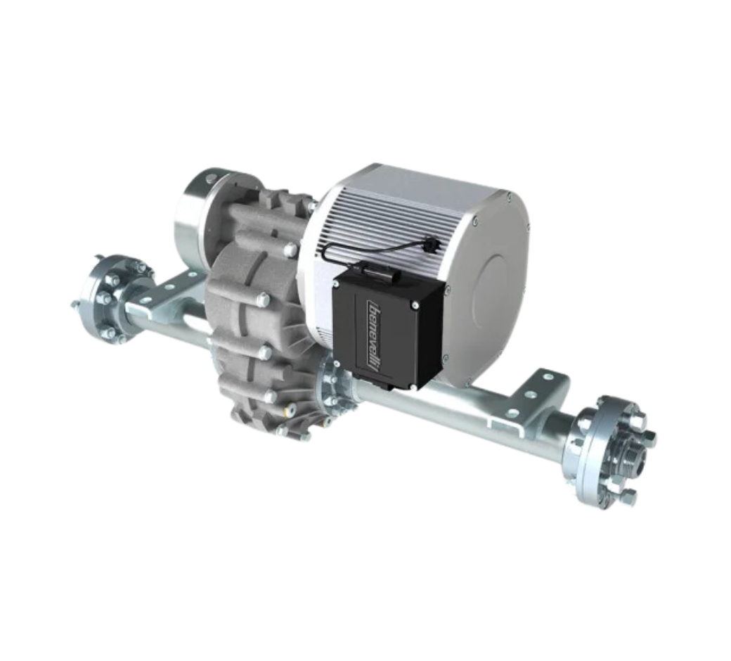 This is an image of the TX2 Wheel Hub version electric trans-axle manufactured by e-comer