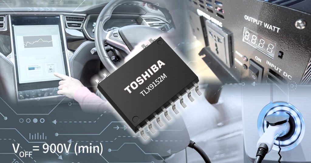 Toshiba's new automotive relay with an output withstand voltage of 900 V (min)