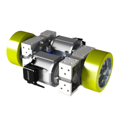 This is an image of the DD1 PLUS Polyurethane wheel drive manufactured by e-comer