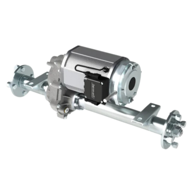 This is an image of the TX1 MAX Wheel Hub version electric trans-axle manufactured by e-comer