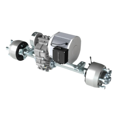 This is an image of the TX2 PLUS Drum Brake version electric trans-axle manufactured by e-comer