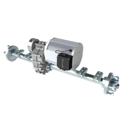 This is an image of the TX2 PLUS Wheel Hub version electric trans-axle manufactured by e-comer